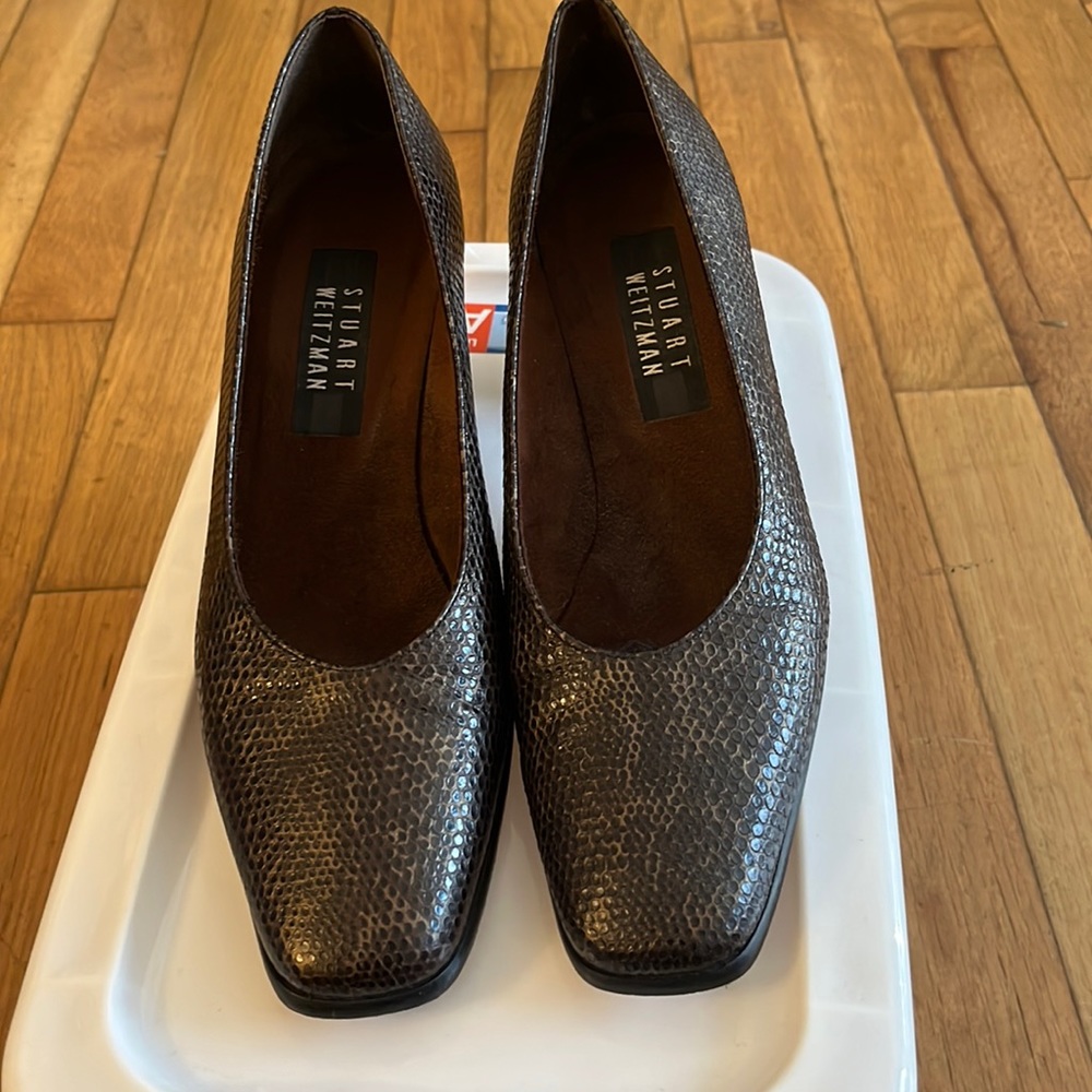 Brown Leather Material Heels